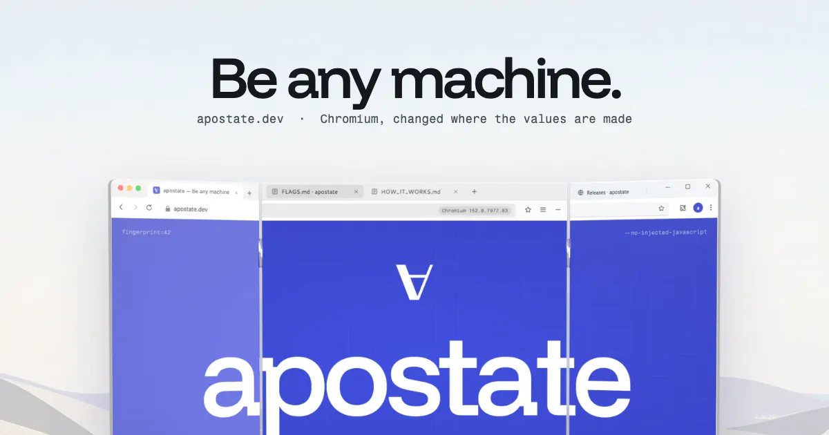 Apostate · Be any machine gallery image