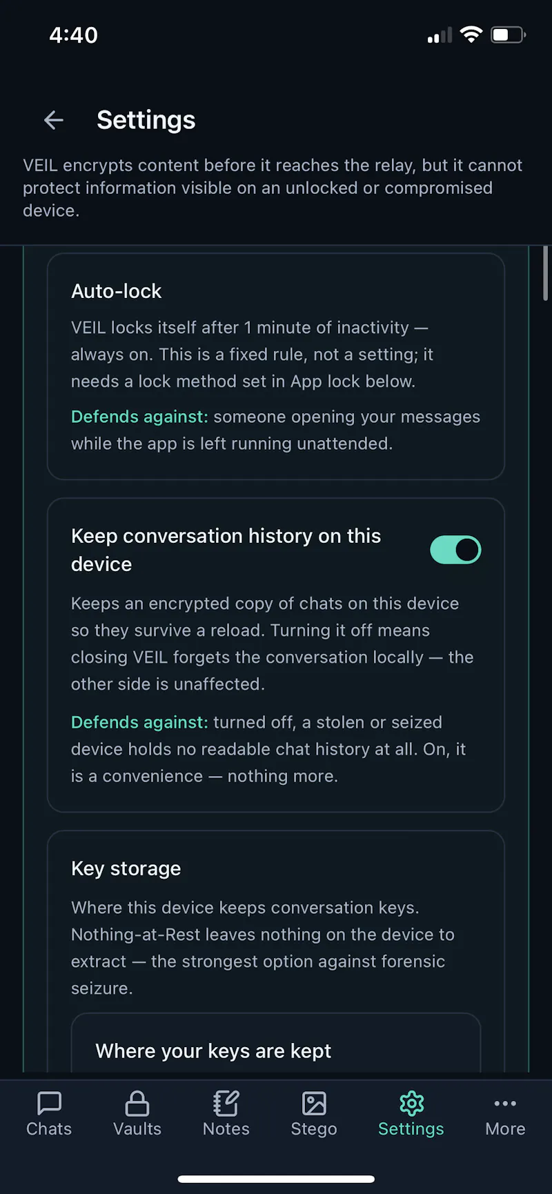 VEIL - More than Encrypted Messaging screenshot 8