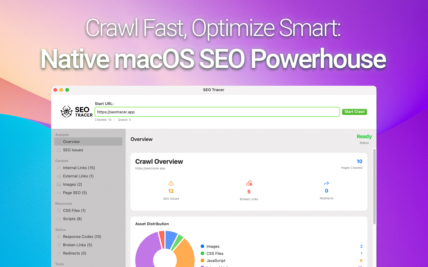 SEO Tracer: MacOS için SEO Örümcek Paletli medya 1