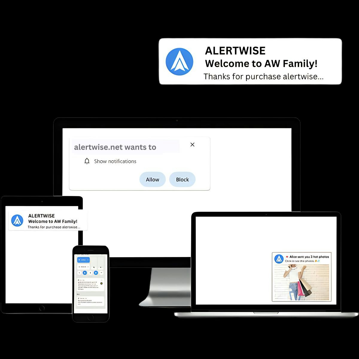 アラートに - 究極のWebプッシュ通知ソリューションメディア2