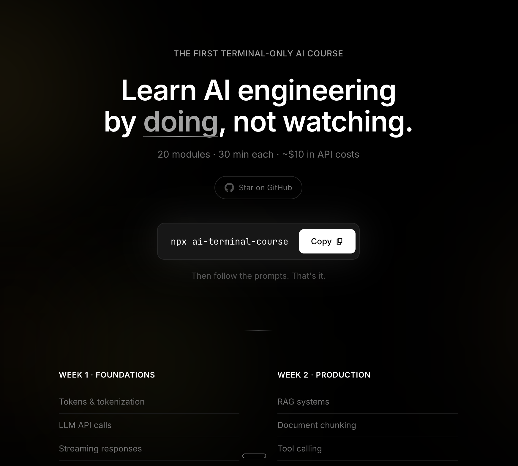 Learn AI on your Terminal gallery image