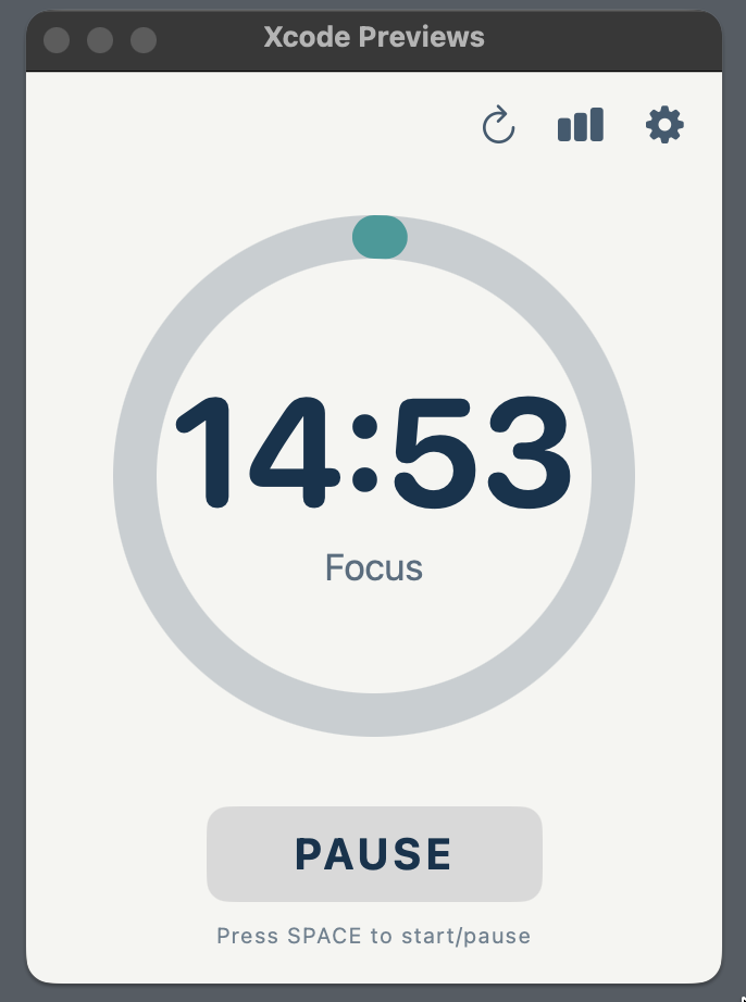 Mídia 1 de TTCD - um pomodoro minimalista - O timer de pomodoro simples e focado para macOS