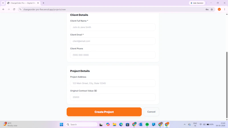 ChangeOrder Pro screenshot 1