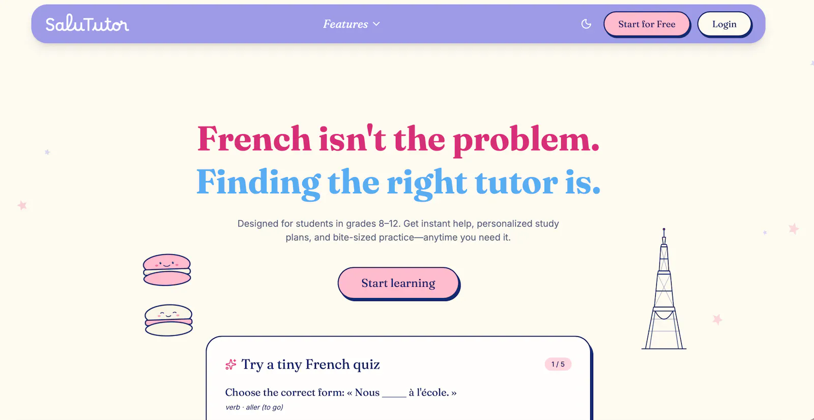 SaluTutor screenshot 1