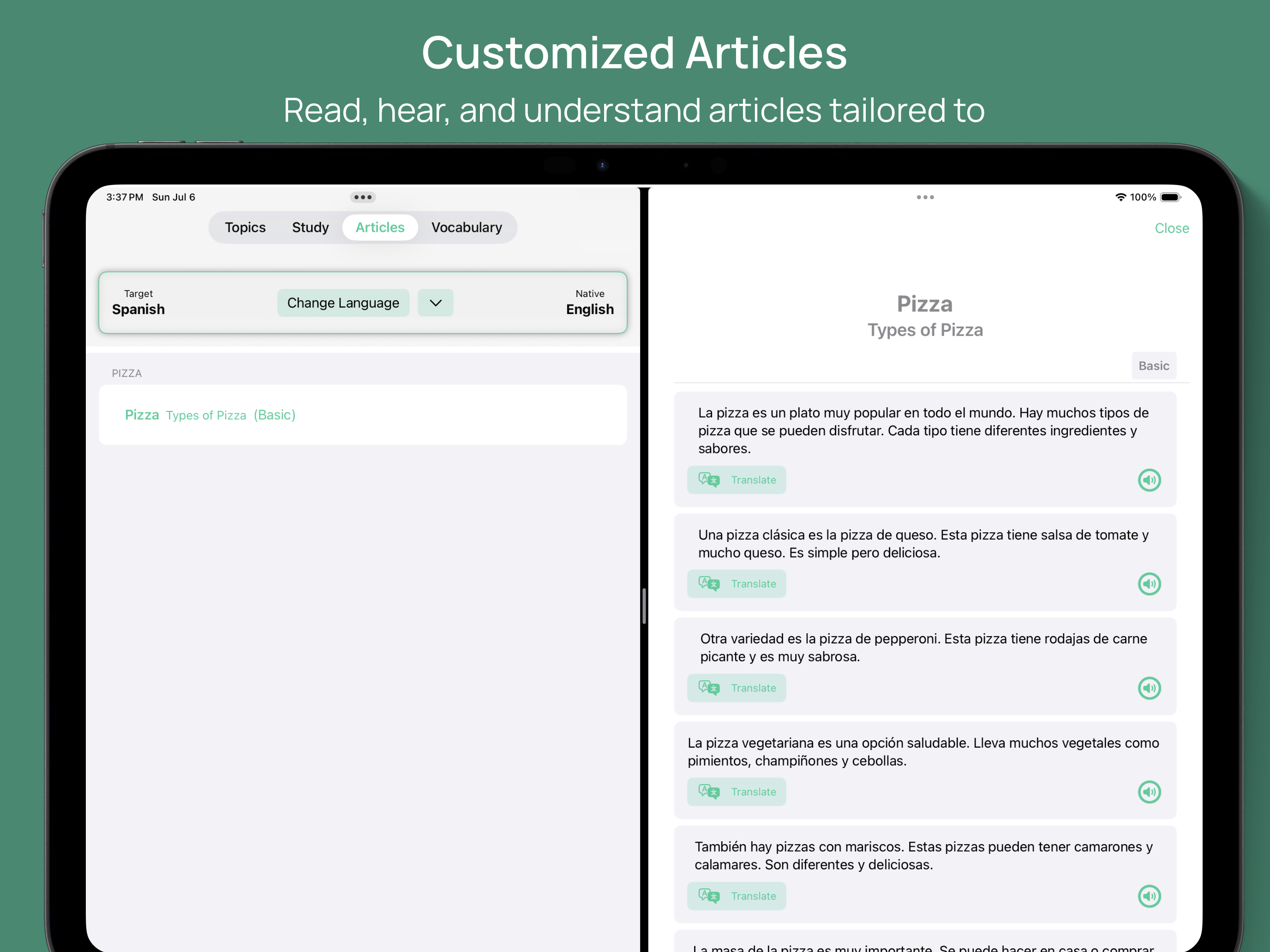 Linguix Learning - Screenshot 3 showing product features and functionality