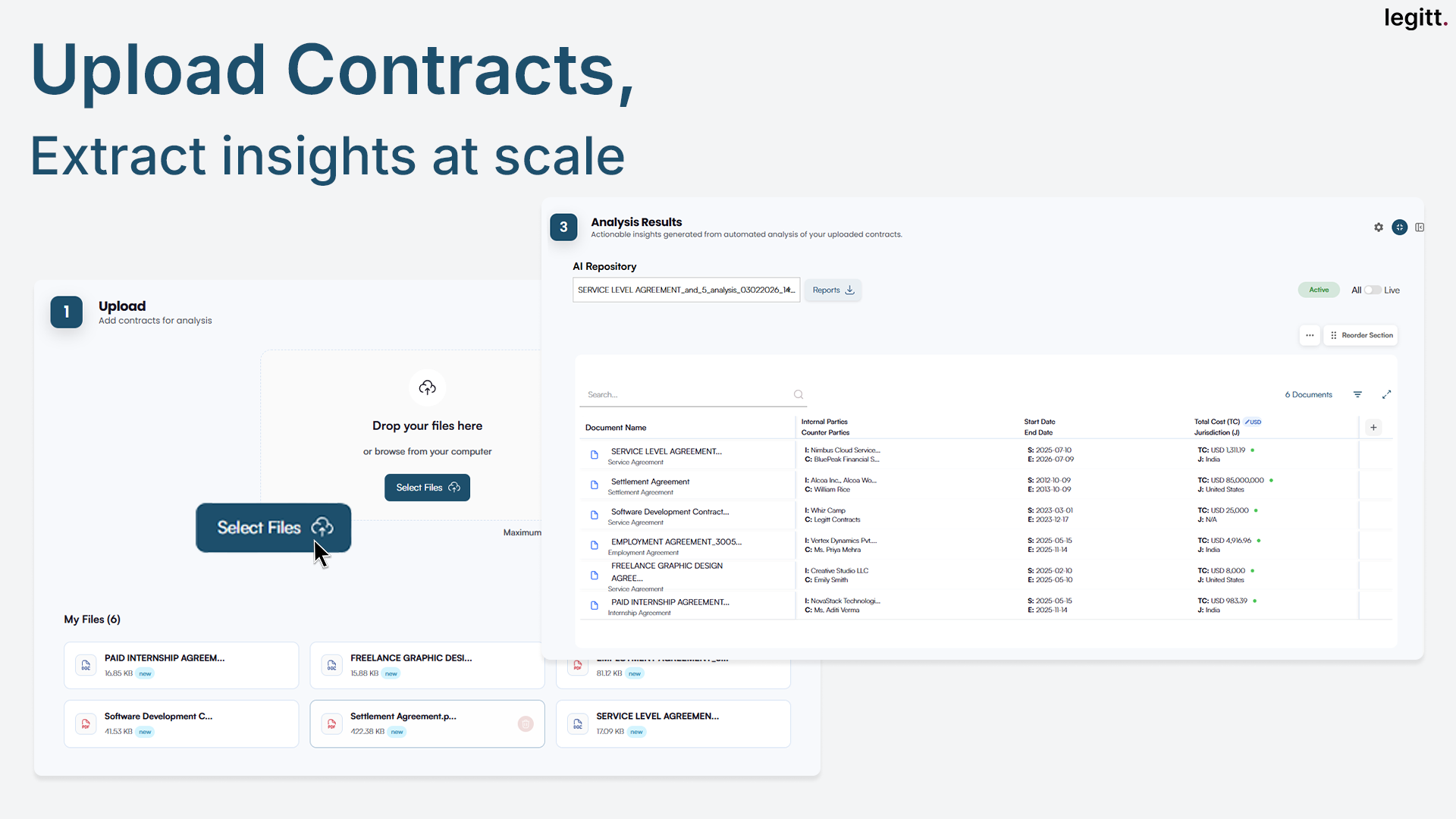 AI Bulk Analysis - Main product screenshot demonstrating key features and user interface