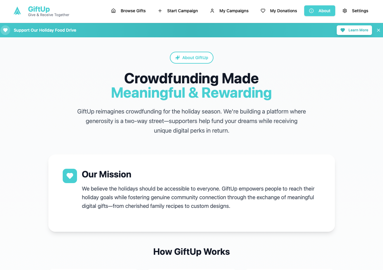 GiftUp - Screenshot 3 showing product features and functionality