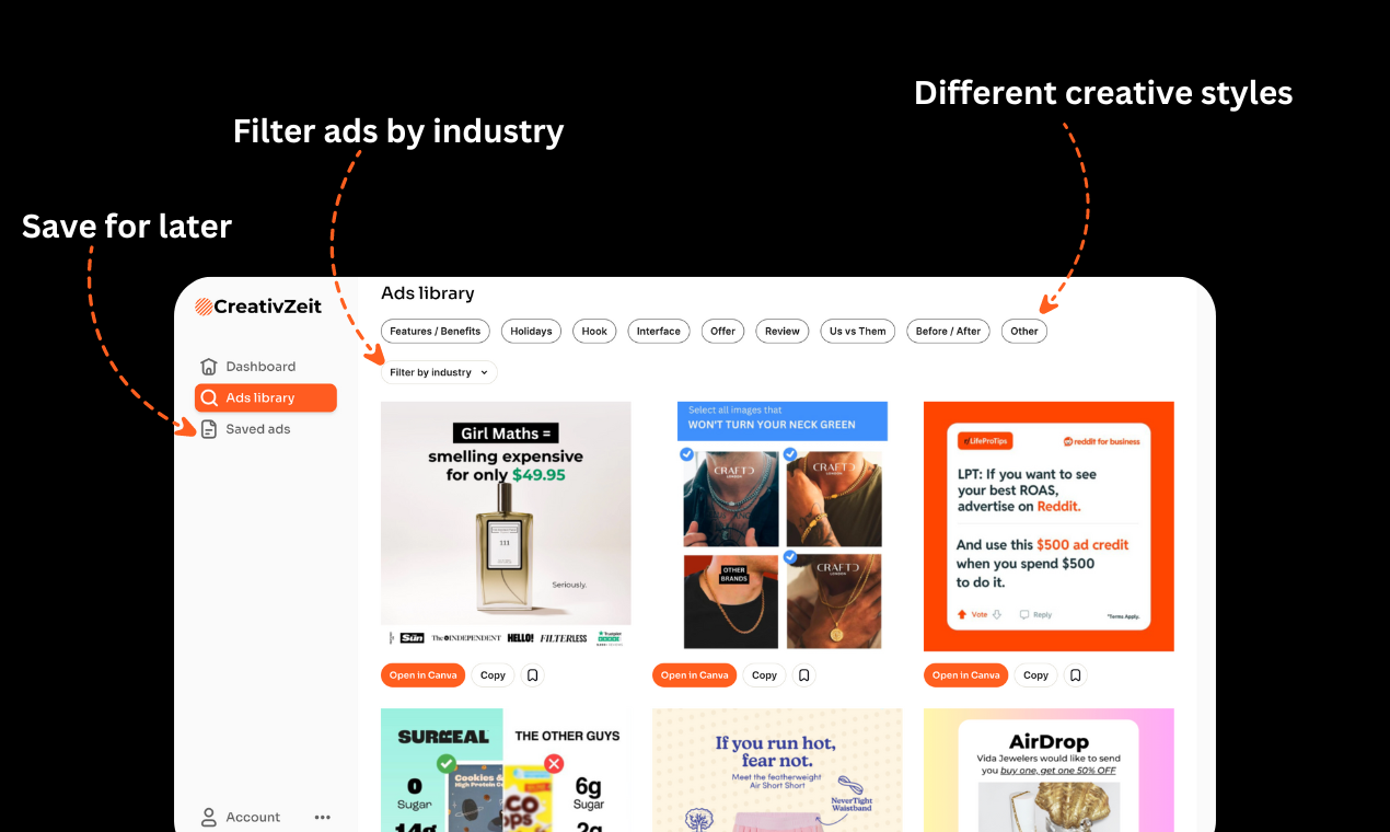 CreativZeit.io - Zeg dag tegen saaie advertenties op sociale media media 2