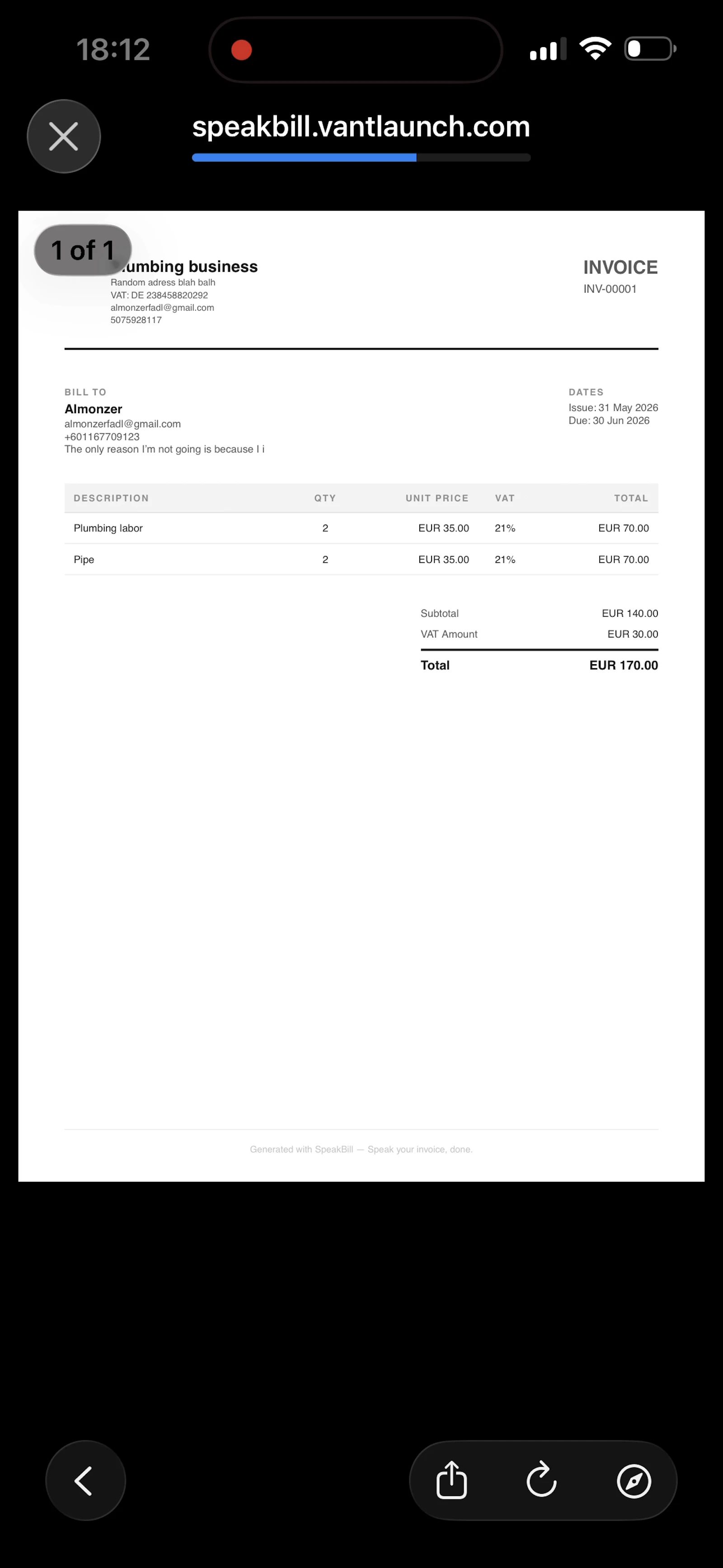 SpeakBill screenshot 5