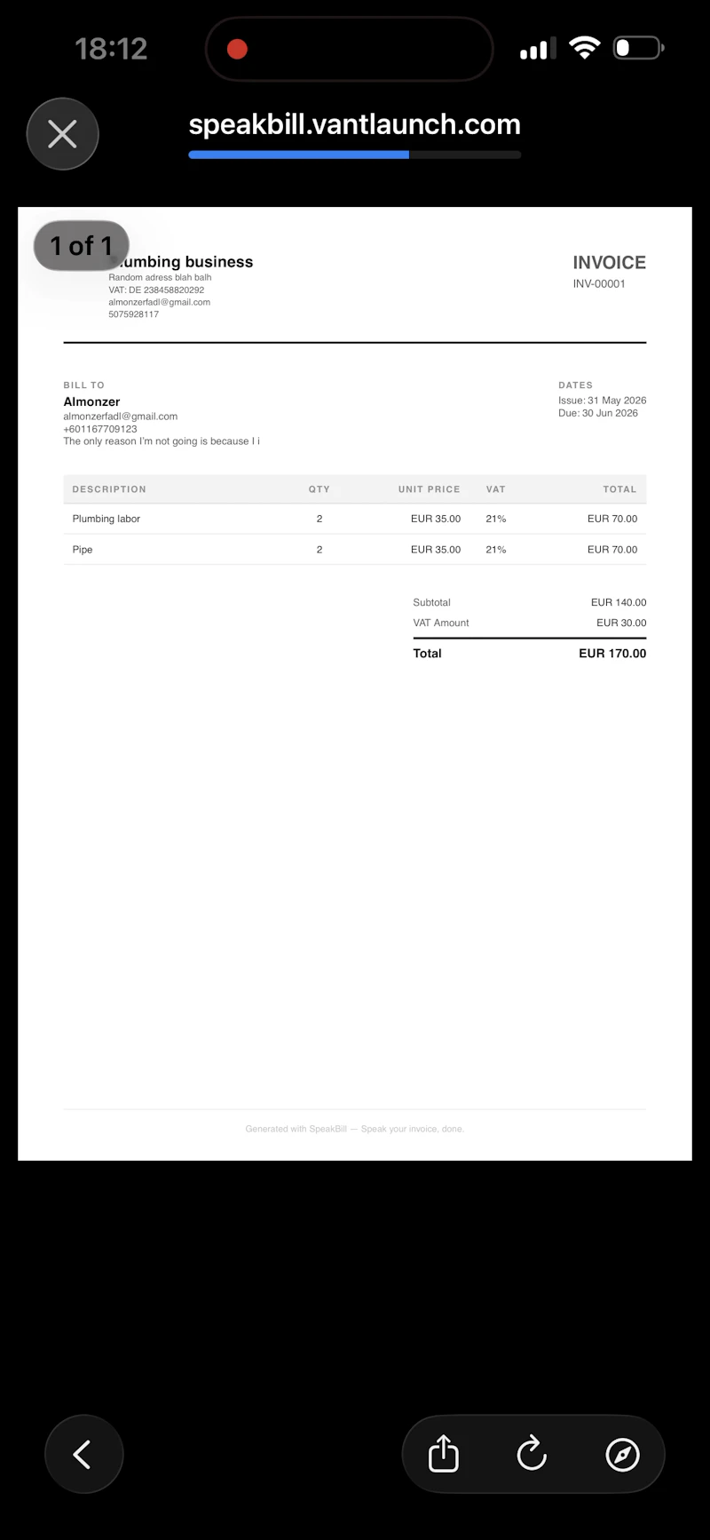 SpeakBill screenshot 5