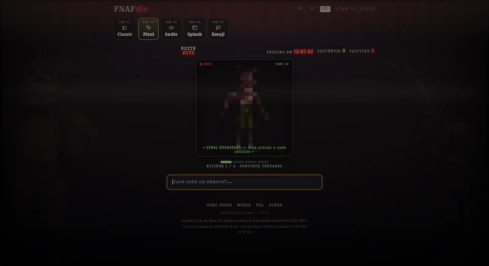 FNAFdle screenshot 2