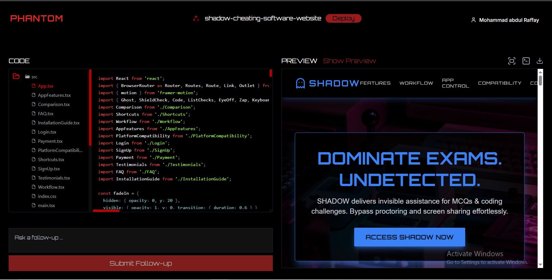 PHANTOM - Prompt and run full-stack web apps and mobile apps. media 3