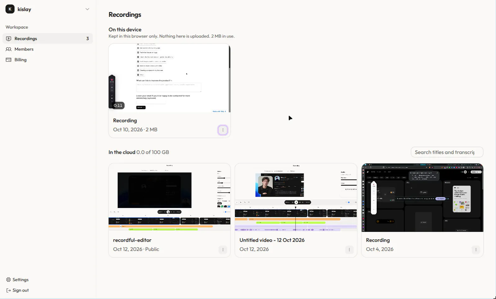 Recordful screenshot 2