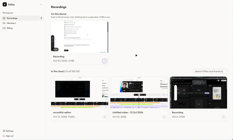 Recordful screenshot 2