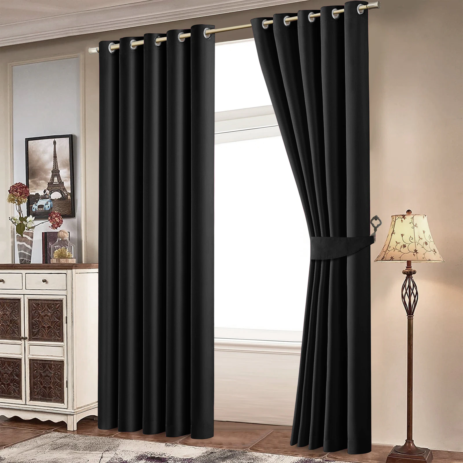 Blackout Eyelet Ready Made Curtains screenshot 2