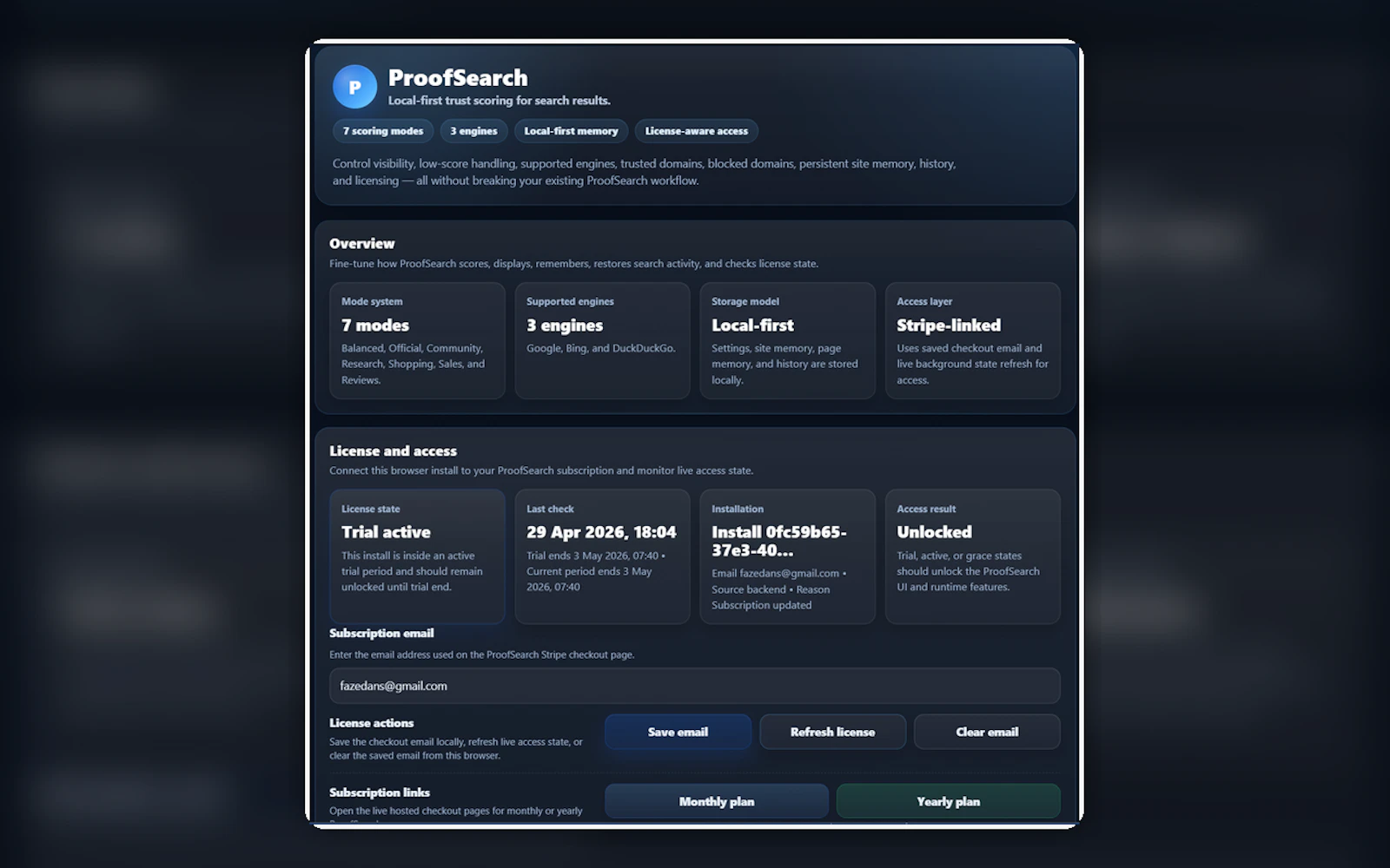 ProofSearch screenshot 2