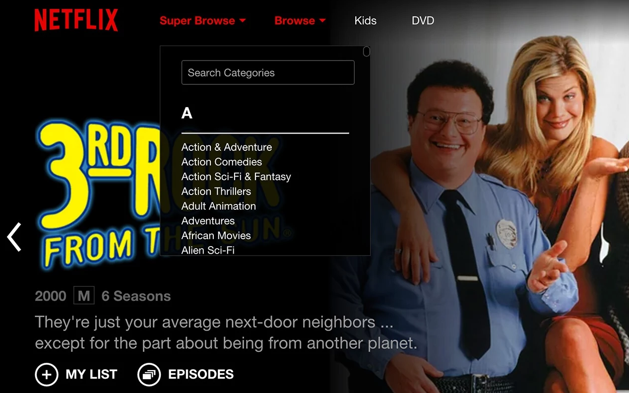 Netflix Super Browse Image