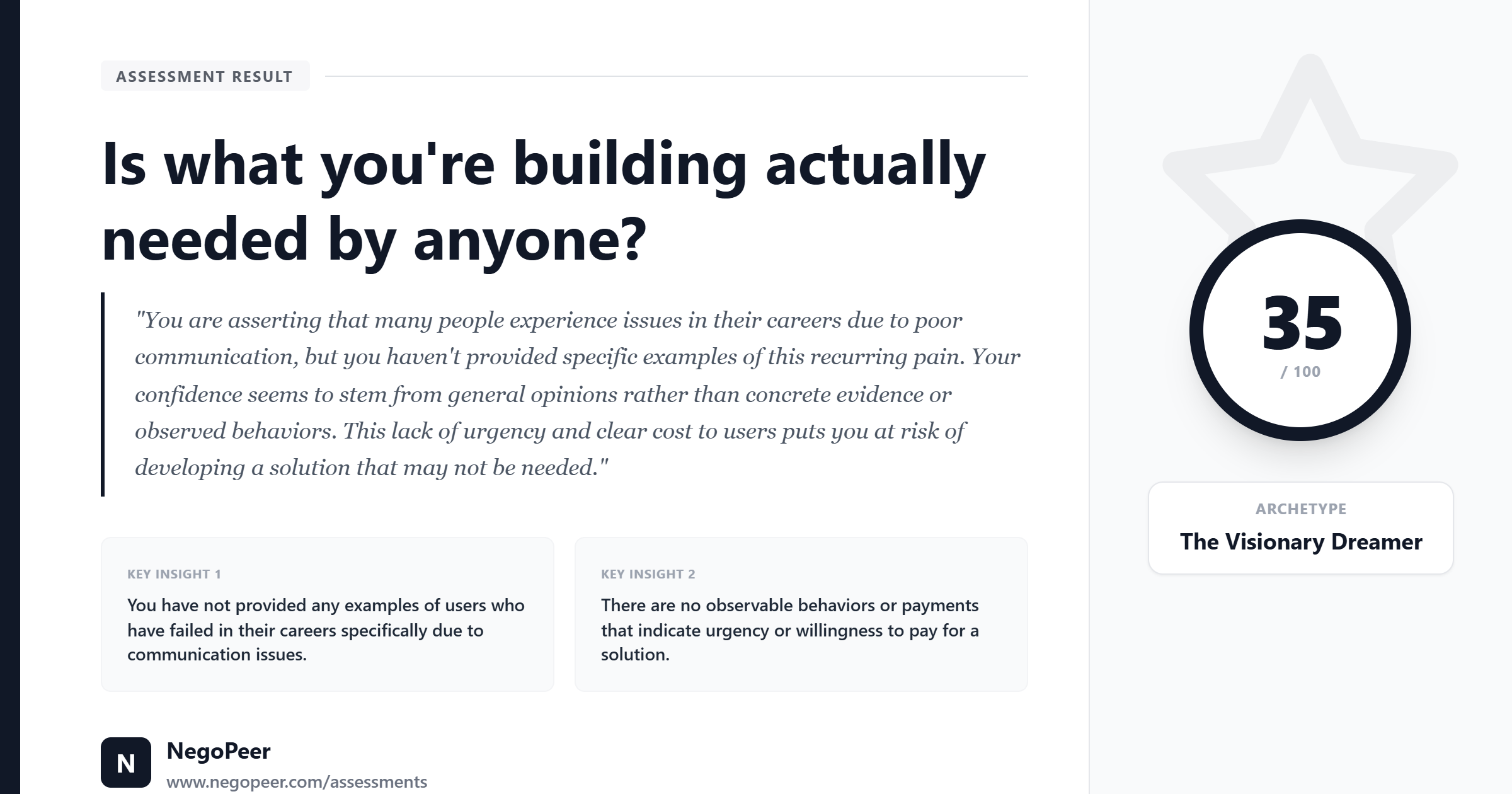NegoPeer - Main product screenshot demonstrating key features and user interface