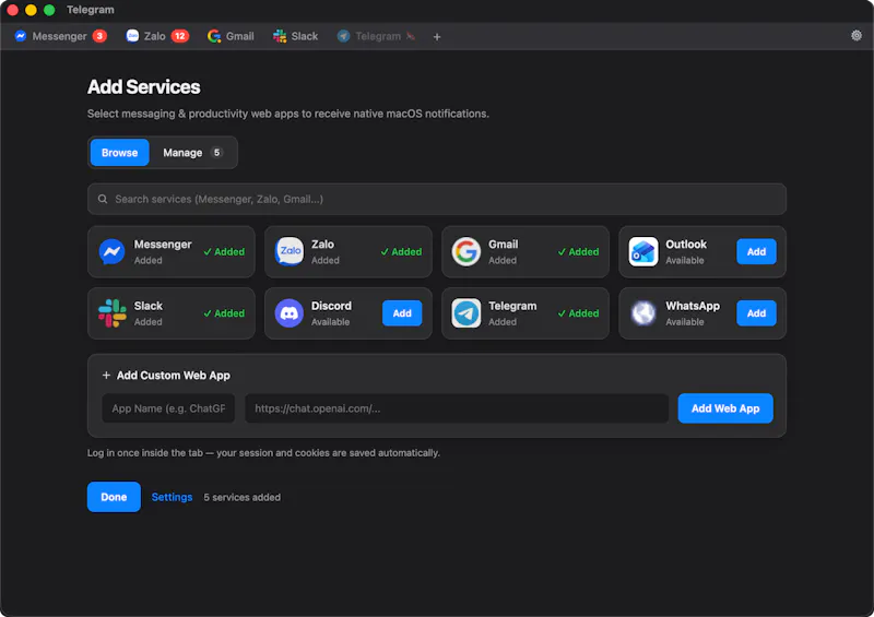 Notihub screenshot 1