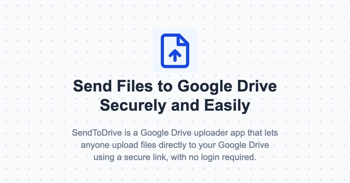 SendToDrive - Main product screenshot demonstrating key features and user interface