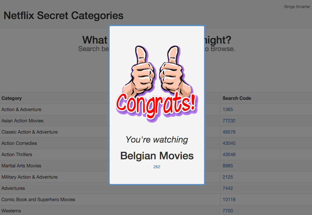 Netflix Secret Categories gallery image