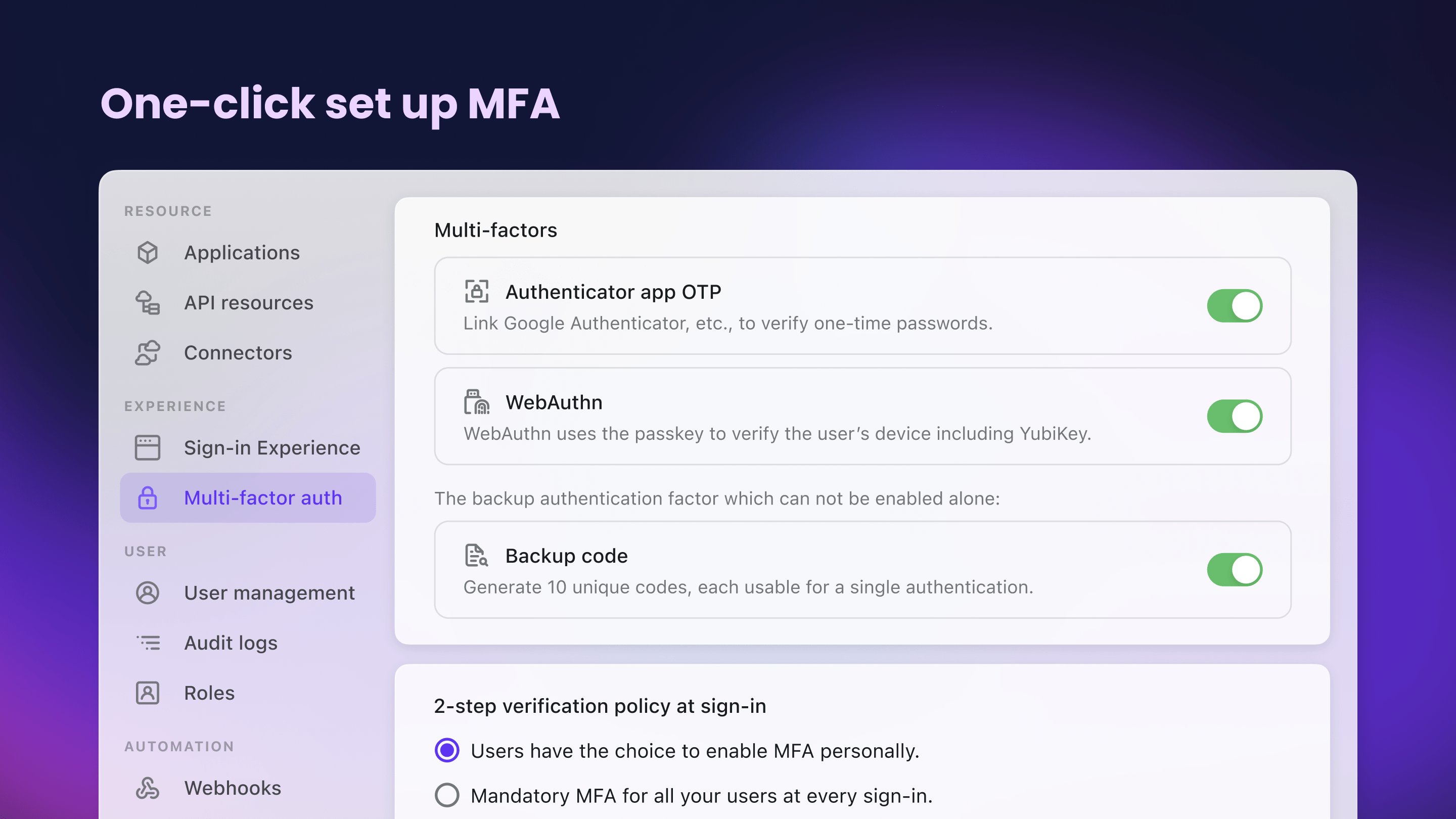 MFA por logto media 2