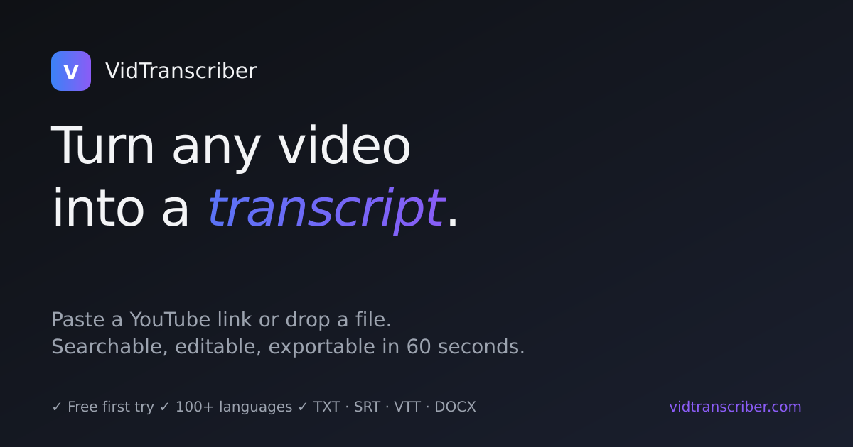 VidTranscriber gallery image