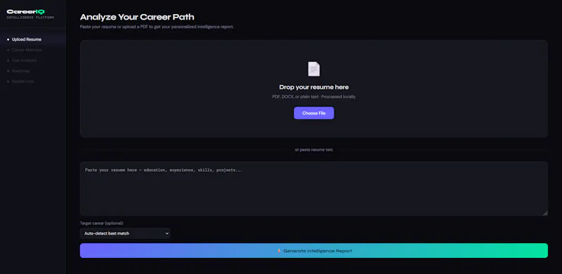 Career IQ - Career Intelligence Platform screenshot 2