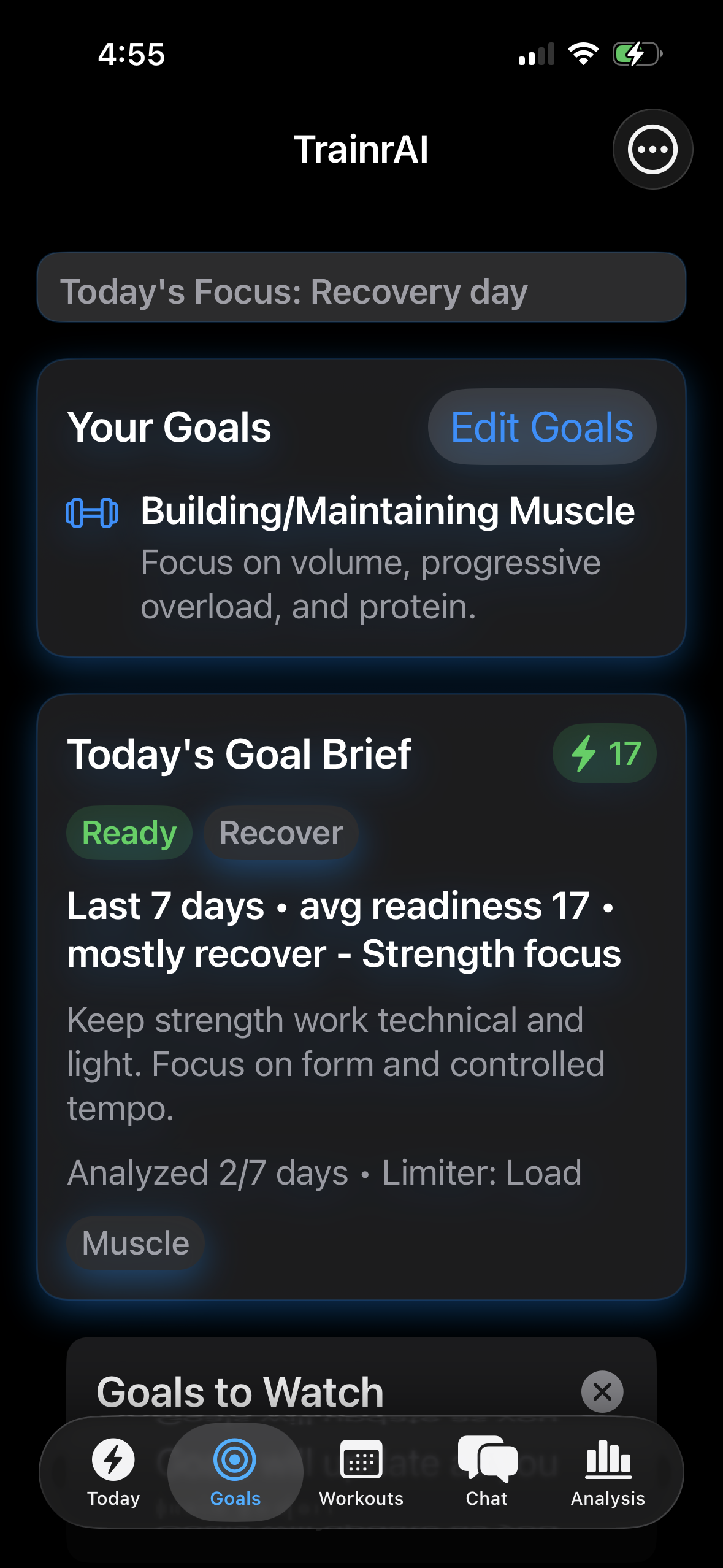 TrainrAI — Fitness That Adapts Daily - Screenshot 5 showing product features and functionality
