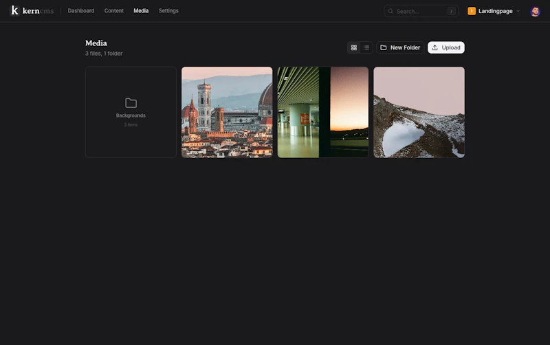 kerncms screenshot 2