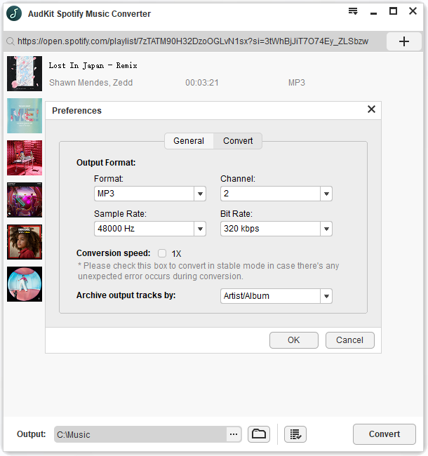 Média Audkit Spotify Music Converter - Télécharger / convertir n'importe quel audio de Spotify en mp3 en 320 Kbps 4