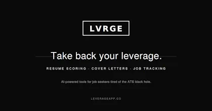 LVRGE — Take back your leverage gallery image