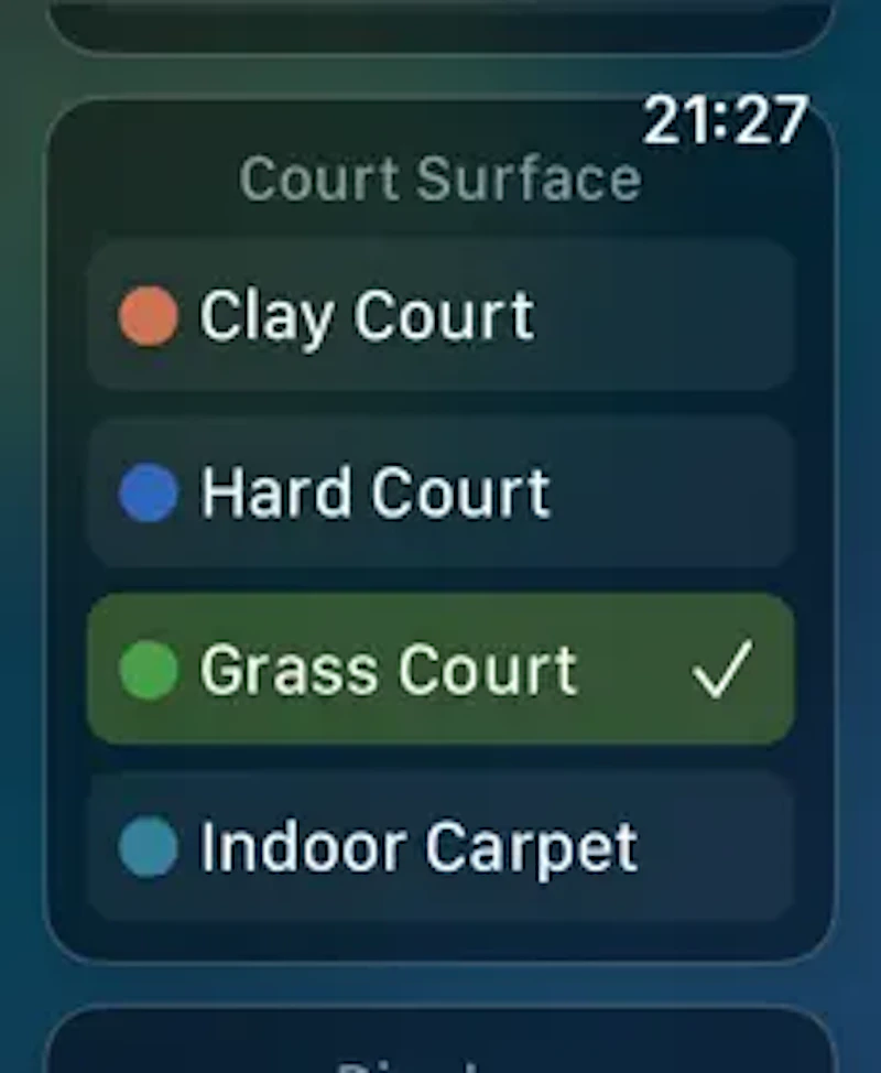 Racquet Score Tracker Apple Watch screenshot 6