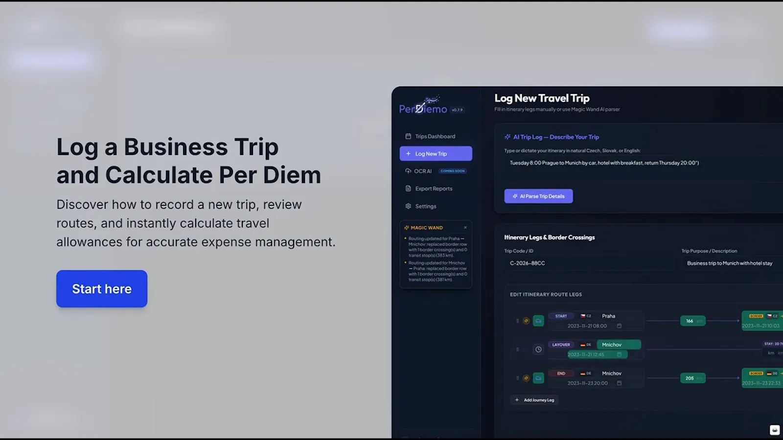 PerDiemo screenshot 1 (video preview)