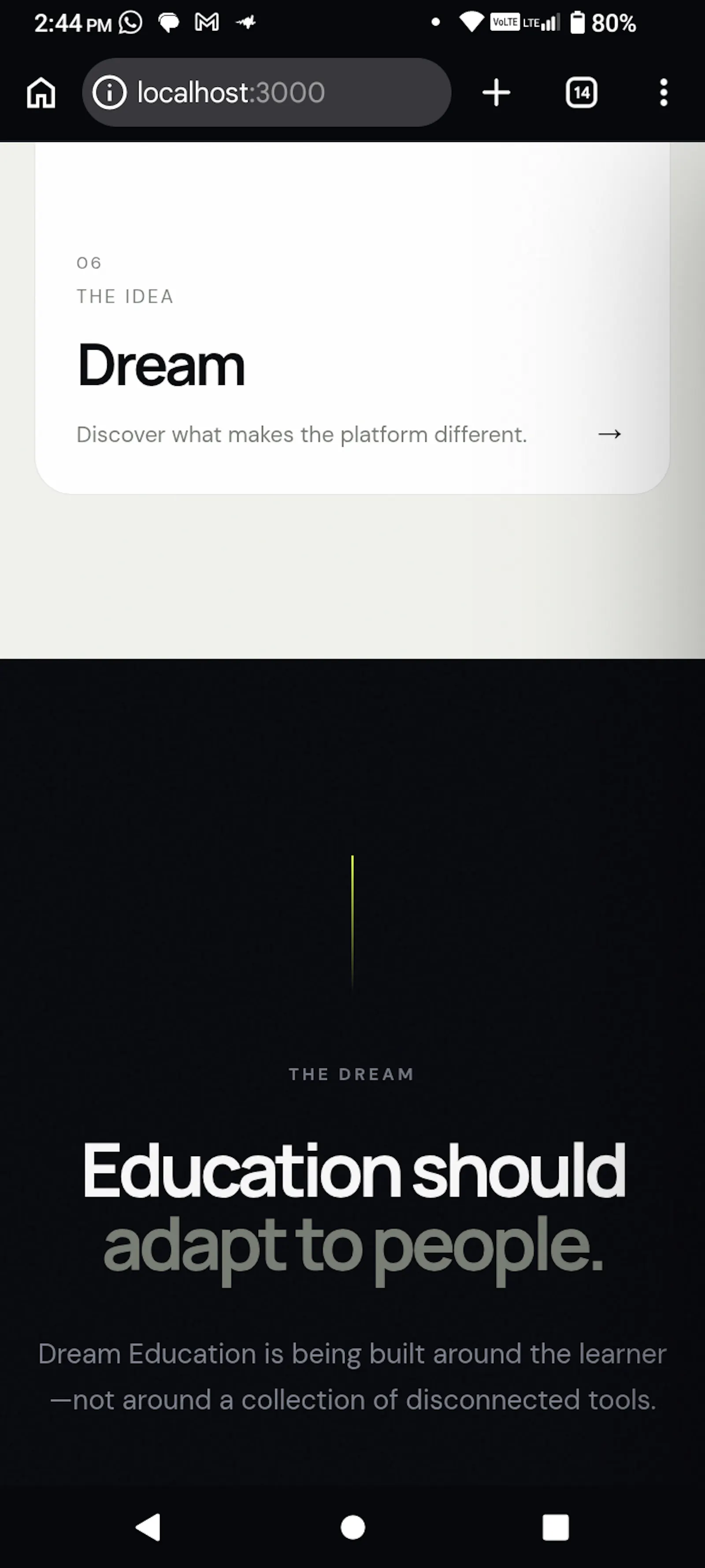 Dream education  screenshot 1