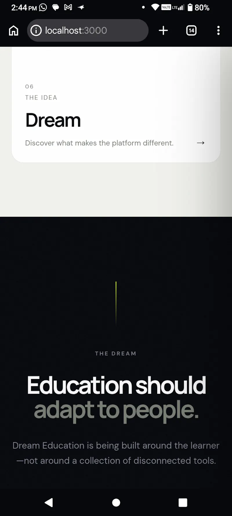 Dream education  screenshot 1