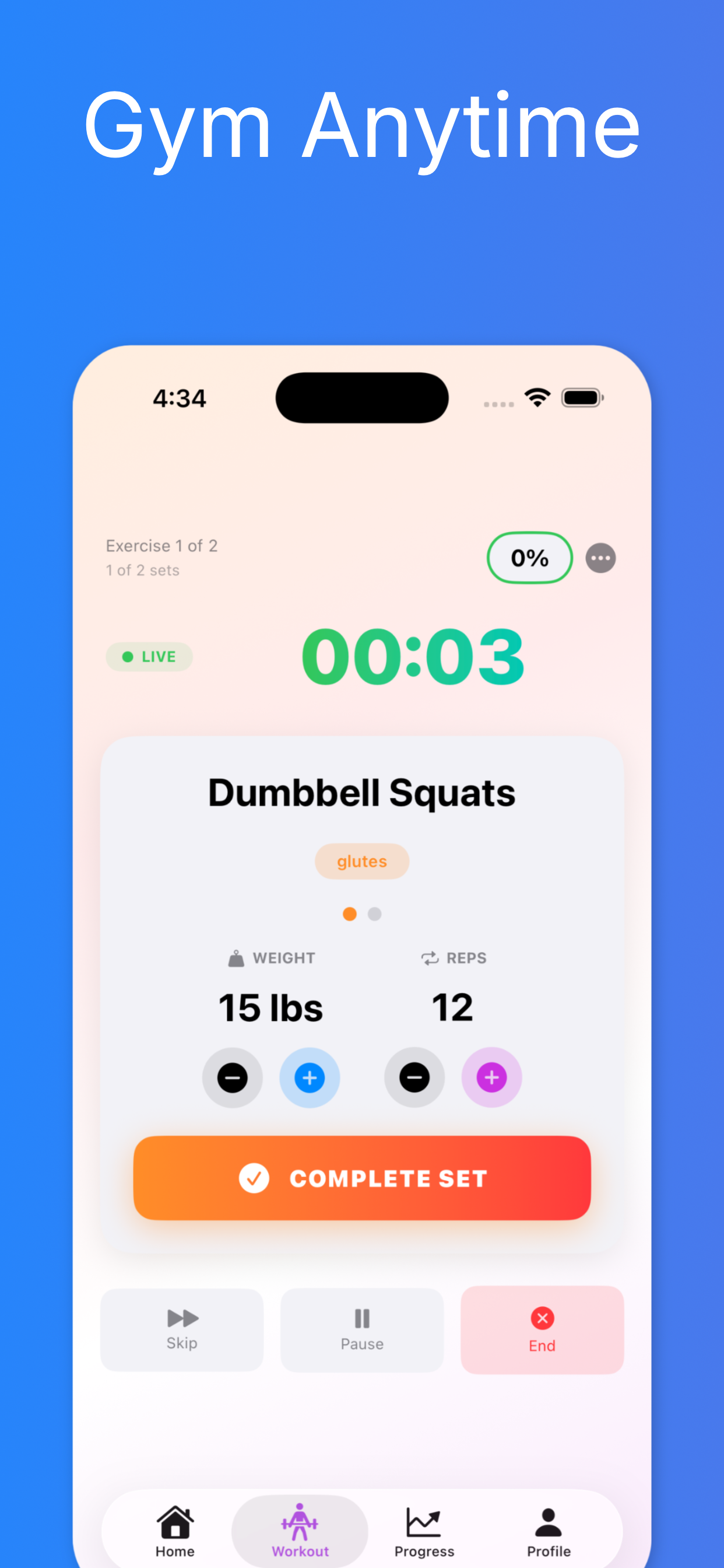 Gain - AI-Powered Home Workout Planner - Screenshot 2 showing product features and functionality