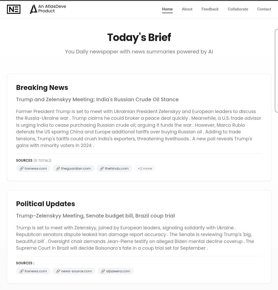 NewsperAI - Riepilogo delle notizie quotidiane alimentate dall'IA media 4
