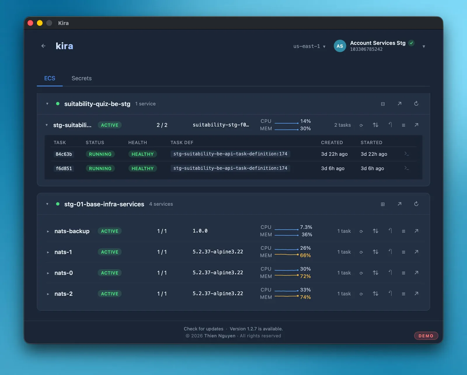 Kira — AWS, without the friction screenshot 7