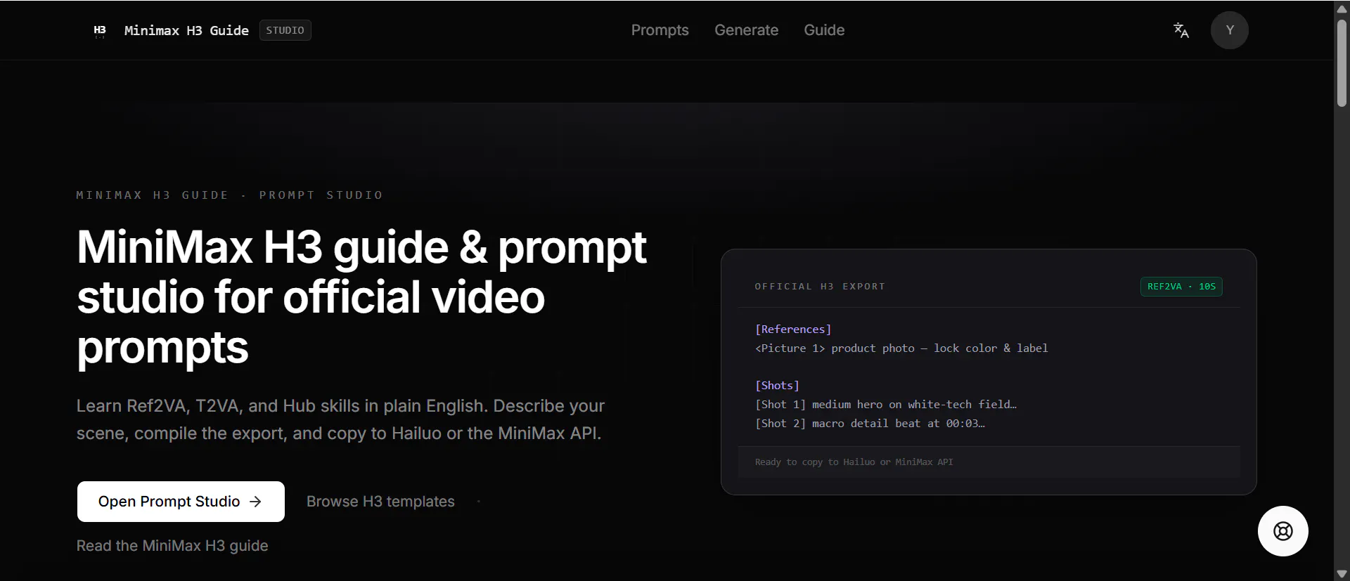 MiniMax H3 Prompt gallery image