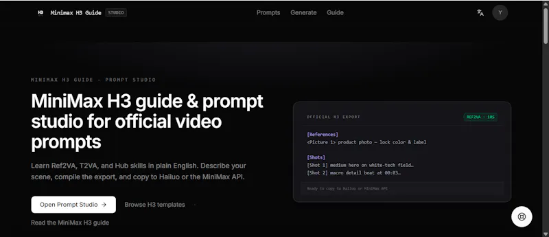 MiniMax H3 Prompt screenshot 3