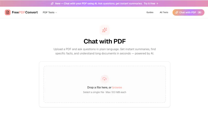 https://freepdtconvert.ai screenshot 2