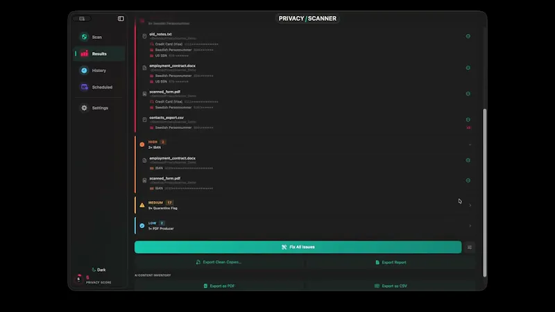 Privacy Scanner screenshot 1 (video preview)