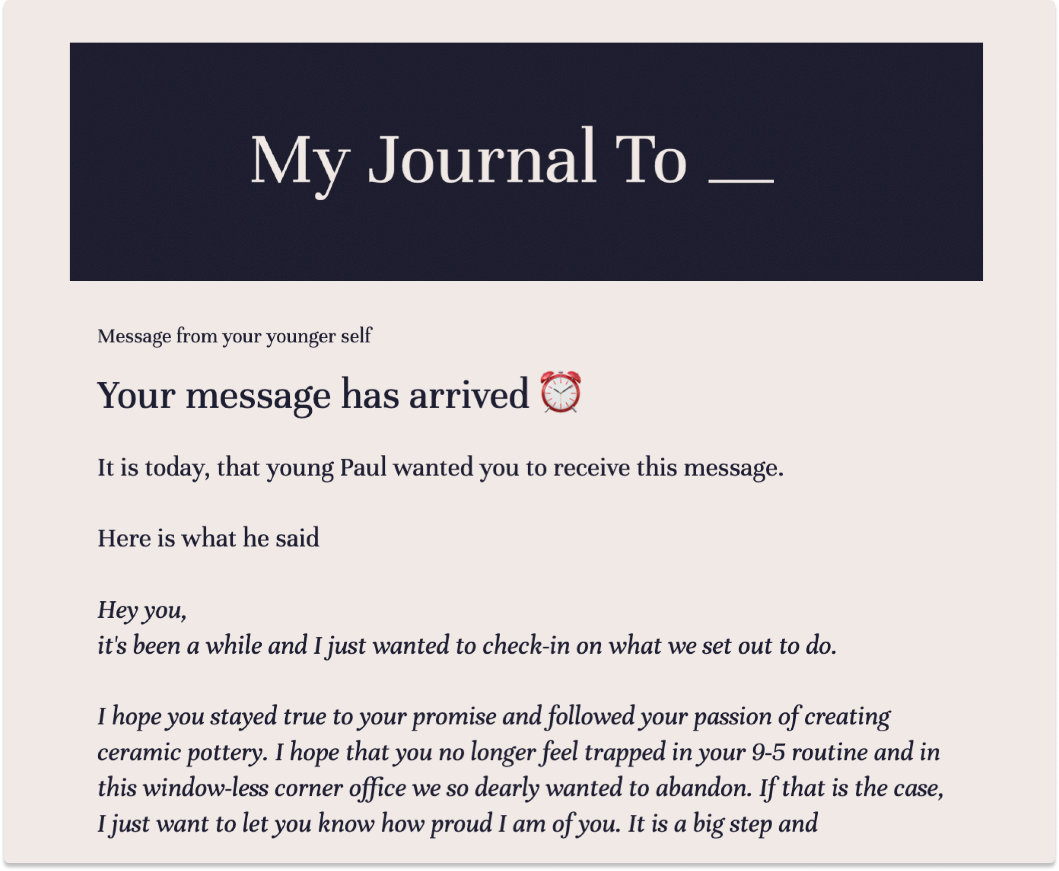 Accountability & goal setting tool