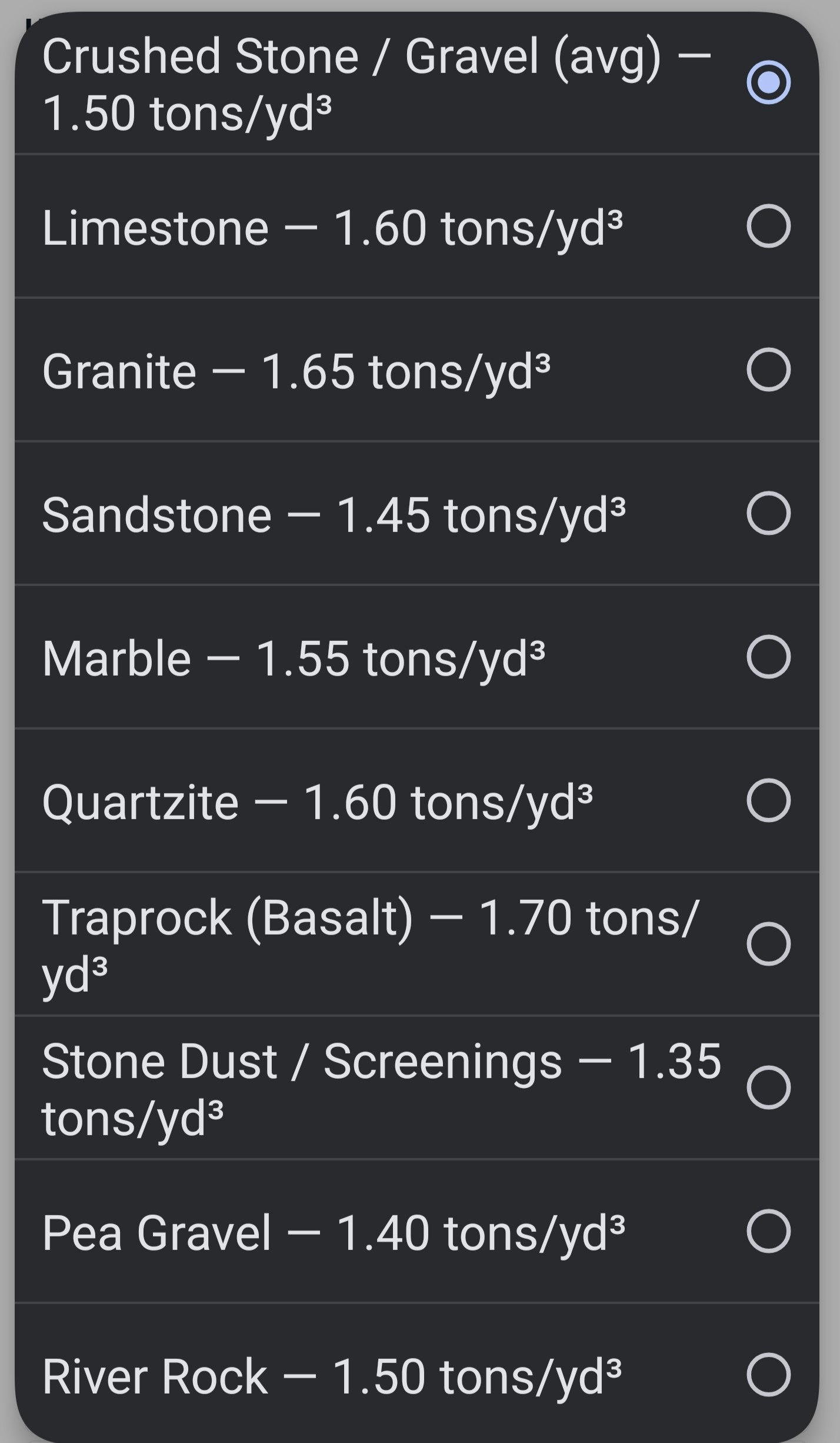 Crushed Stone Calculator gallery image