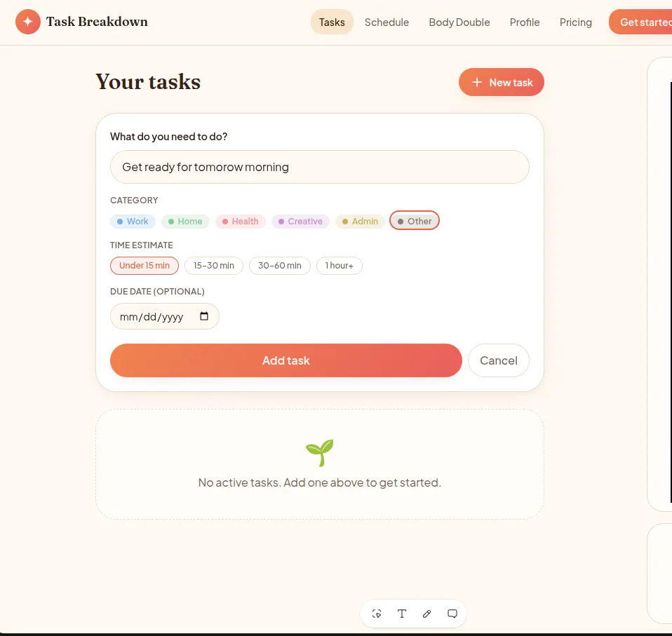 ADHD Task Breakdown gallery image