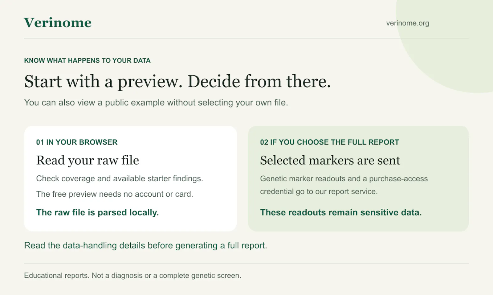 Verinome screenshot 2