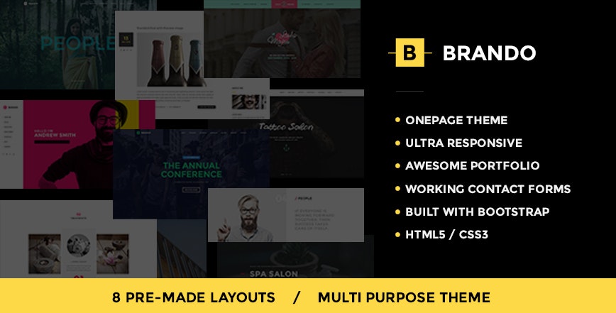 Brando Responsive & Multipurpose OnePage Template
