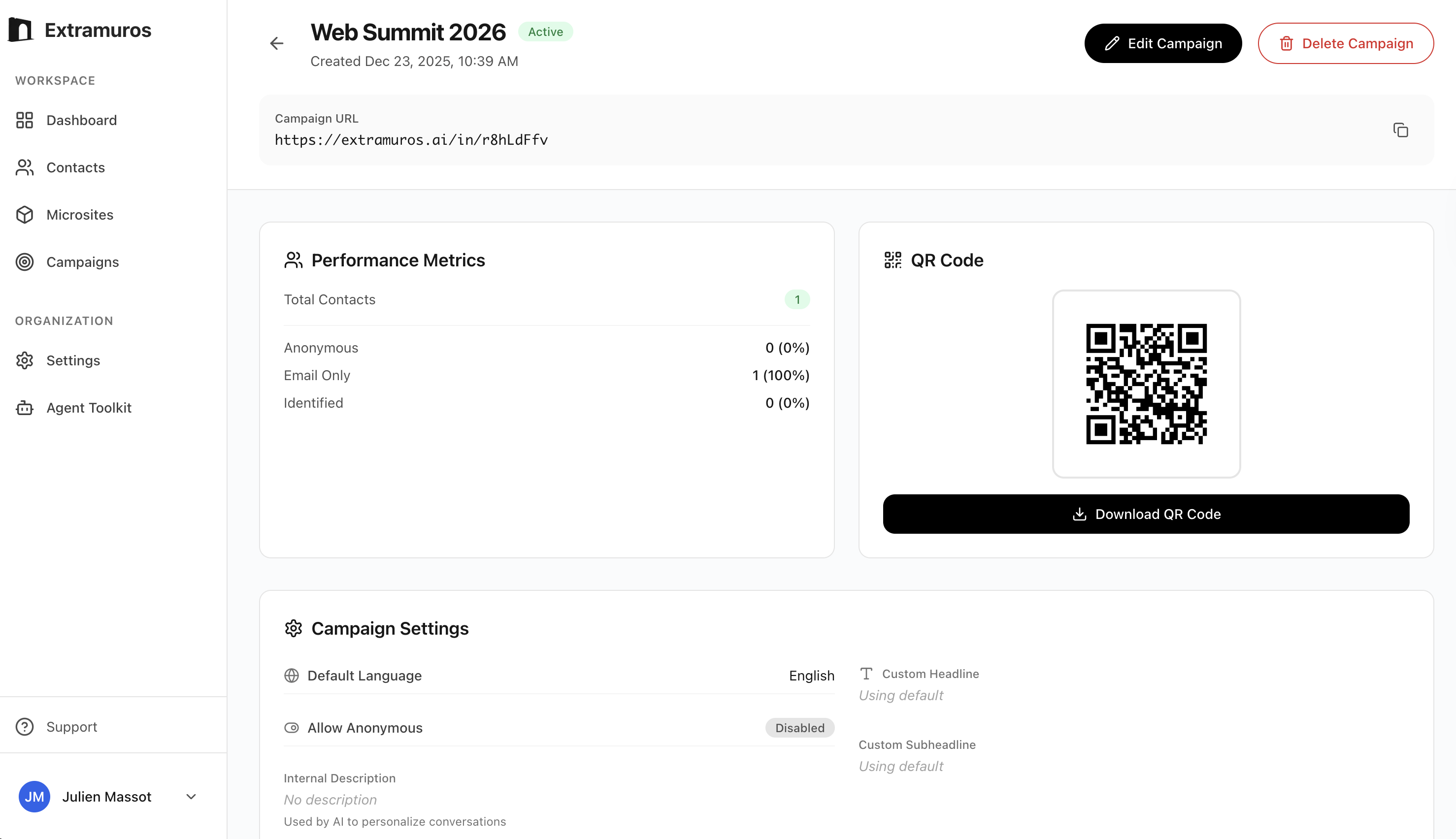 Extramuros - Main product screenshot demonstrating key features and user interface