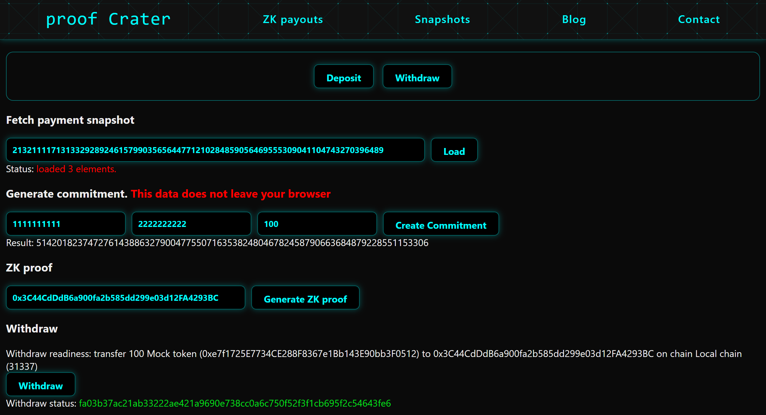 Proof Crater - Screenshot 2 showing product features and functionality